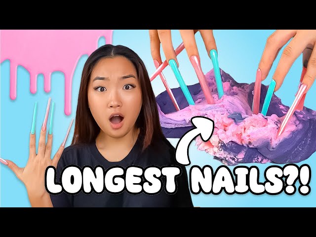 Making Slime With The LONGEST NAILS