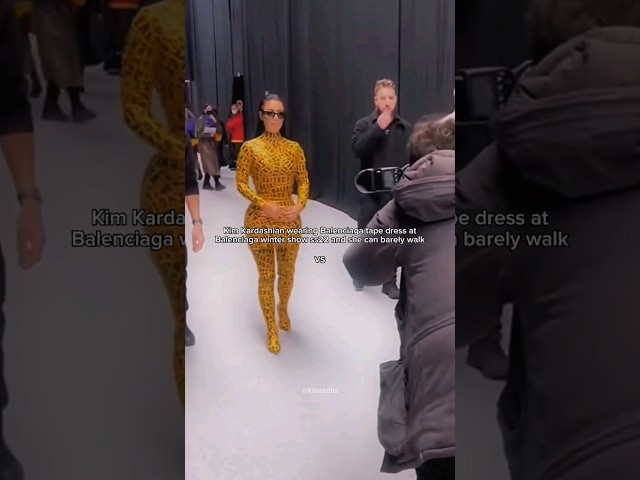 Kim Kardashian vs The Model at Balenciaga show'22 🔥  #shotrs #trending #fashion #edit #model #runway