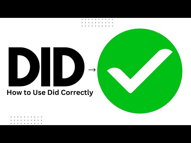 DON'T MAKE THESE MISTAKES! Use "did" correctly. English with Ryan