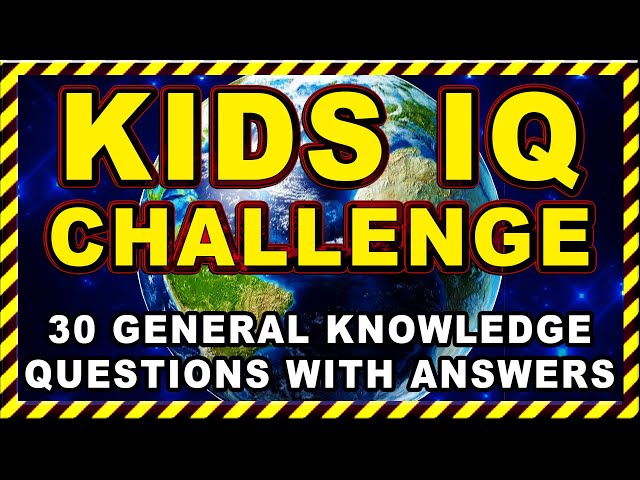 Kids Simple General Knowledge Quiz | Classroom Brain Games