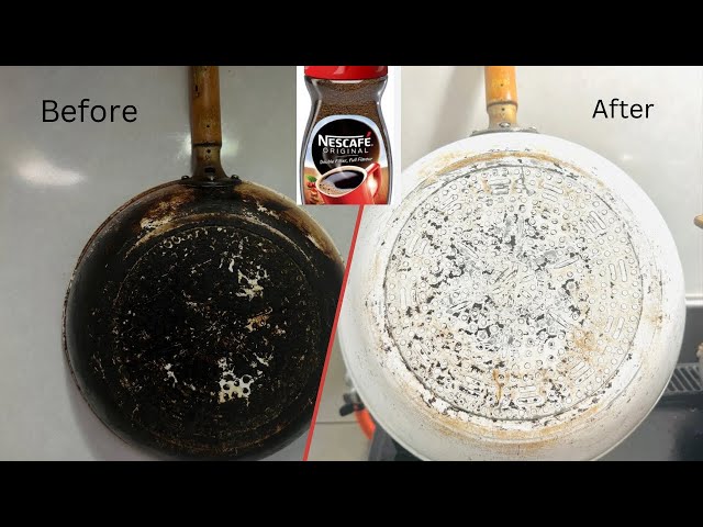 How to clean your dead pots and pans #cooking #kitchen #hack