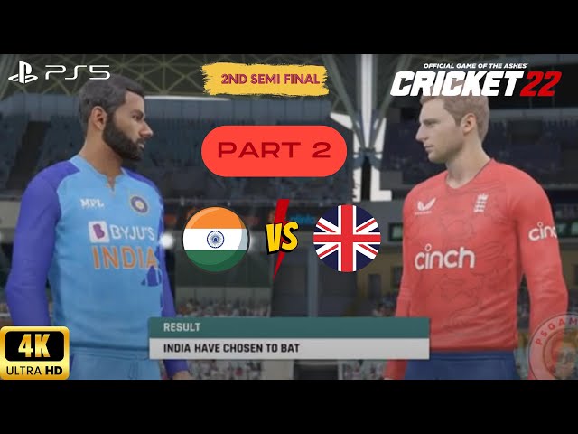 India VS England - T20 World Cup 2022 - 2nd Semi Final - Cricket 2022 - Part 2 - PlayStation 5🏏