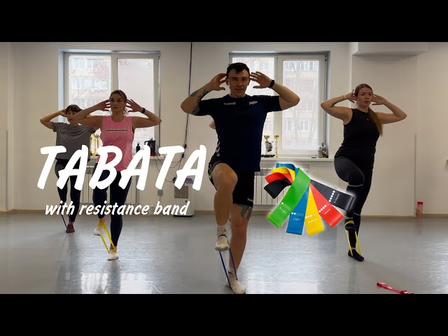 20 min | Tabata with mini band | Home Workout | resistance band hiit