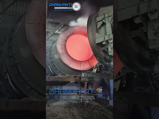 Aluminum Melting Tilting Rotary Furnace #trf #metalindustry #aluminium #machine #aluminiumrecycling