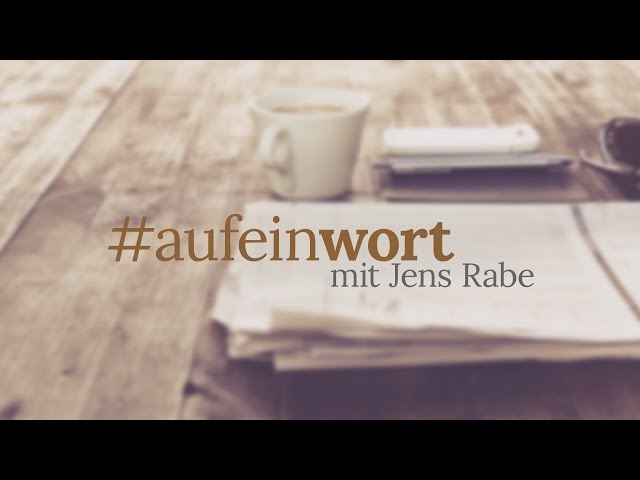 #aufeinwort mit Jens Rabe LIVE !