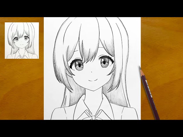 Anime Sketch || How to Draw a Beautiful Anime Girl Step by Step