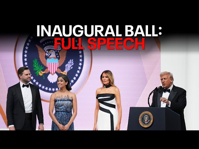 President Trump, Melania Trump take the stage at Inaugural Ball