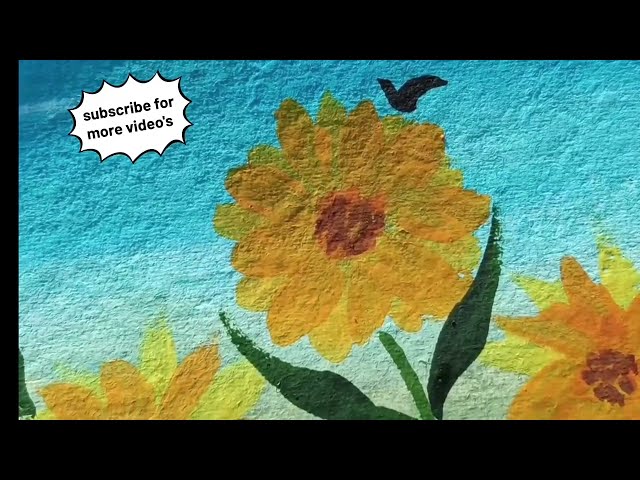 How draw sunflower ground/sunflower art for beginners #shortsfeed #artist