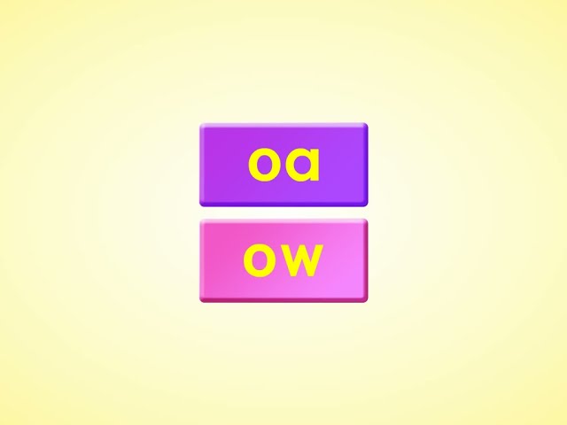 oa, ow l Double-Letter Vowels l Word Chant l Phonics Monster