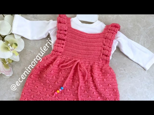 Come realizzare un vestito per bambini con fronzoli all'uncinetto / 1-3 anni