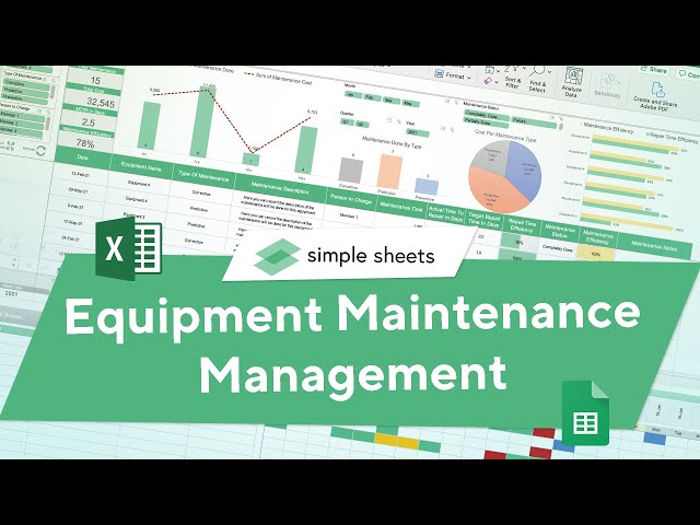 Equipment Maintenance Management Excel & Google Sheets CMMS Template Step-by-Step Video Tutorial!