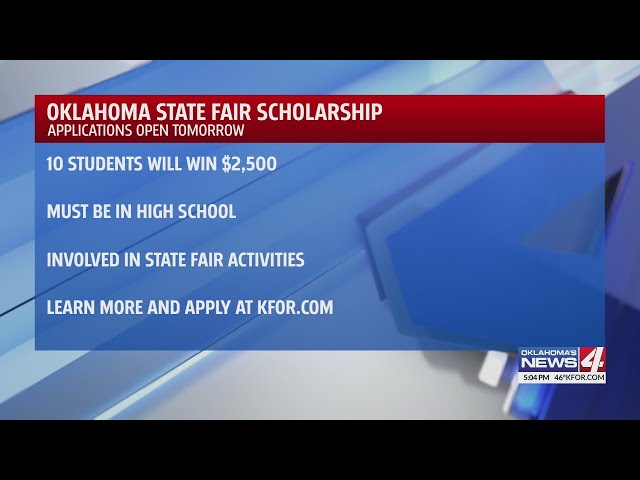 State Fair Scholarship opens Monday for high school students