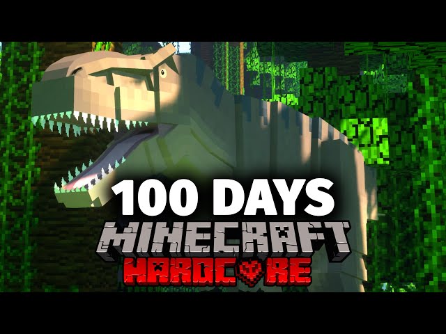 I Survived 100 Days Hardcore Minecraft in Jurassic Park and this is What Happened