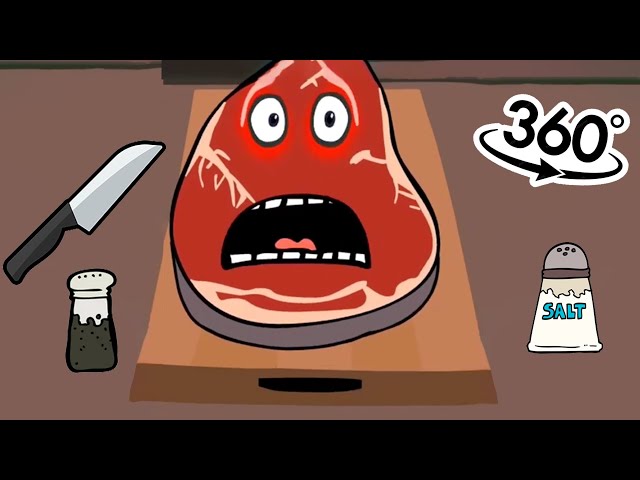 WELL DONE | Animated | Charlie the steak but 2D 360° VR