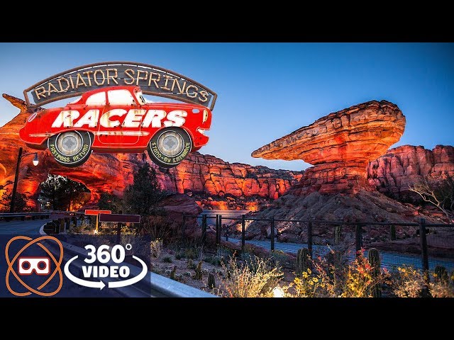 [5k 360] DCA Radiator Springs Racers - Cars Dark Ride - Full 360 POV