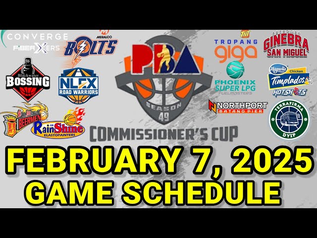 PBA Commissioner's Cup Game Schedule Today | February 7, 2025 | PBA Quarterfinals