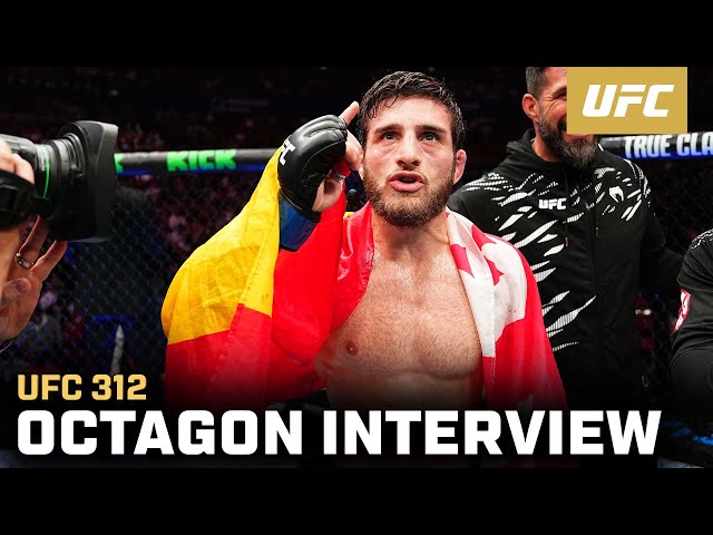 Aleksandre Topuria Octagon Interview | UFC 312