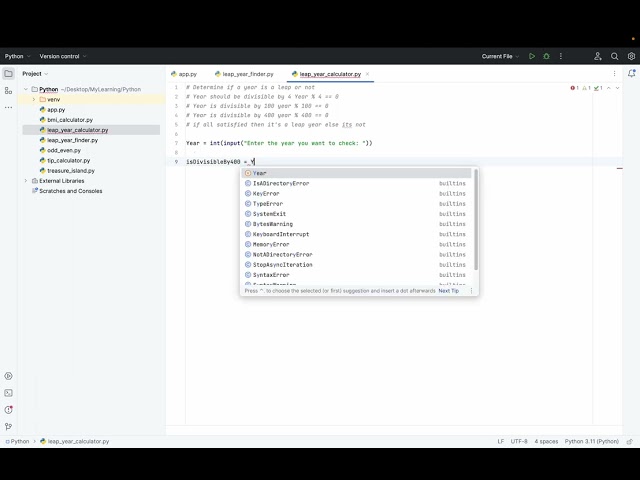 Python Learning Series - Leap Year Calculator