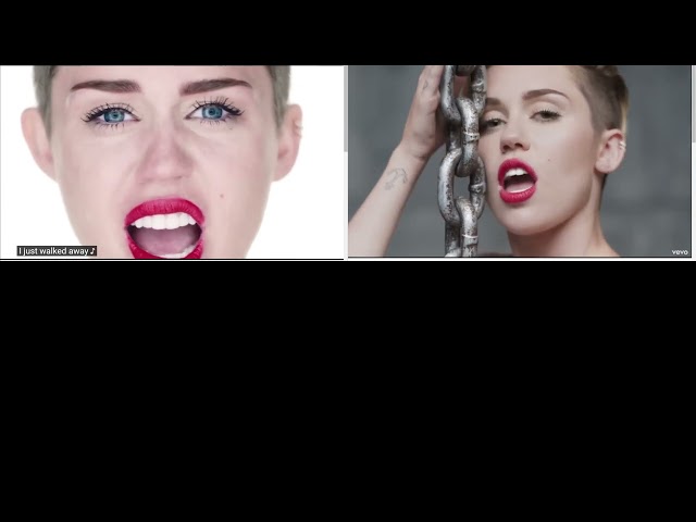 Miley Cyrus Wrecking Ball comparaison entre clips