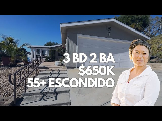 Tour of 3 Bedroom 2 Bath 1500 SF | Private & Quiet Home For Sale | 55+ Seniors Escondido