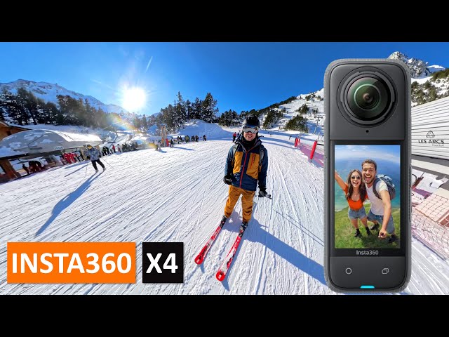 Insta360 X4 Video recorded in 360 degrees at Les Arcs 1800