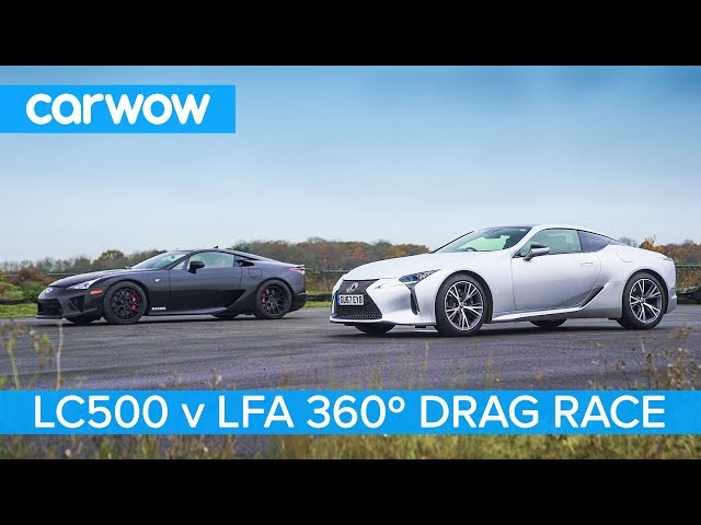 Lexus LFA vs Lexus LC500 - 360° DRAG & ROLLING RACE