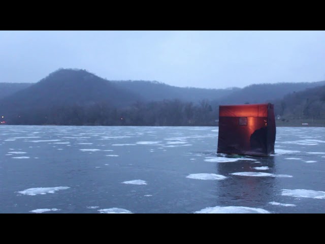 Ice Fishing Shack on Lake Winona Loop