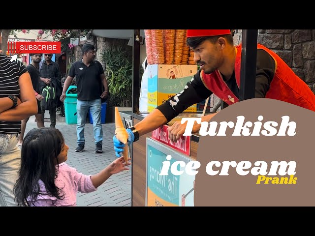 Turkish ice cream man prank my child and her cute reaction #turkishicecream #manjaprackaran