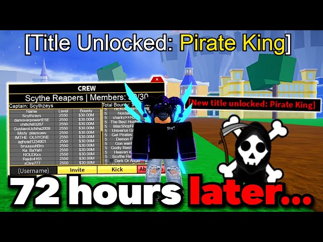 Obtaining The 0.1% PIRATE KING Title In ONE VIDEO... (Blox Fruits)