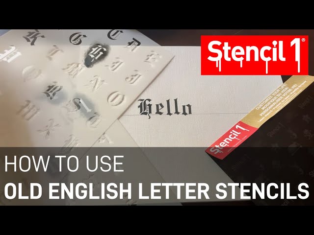 Stencil1 How To Use Old English Letter Stencils, Easy to use Template