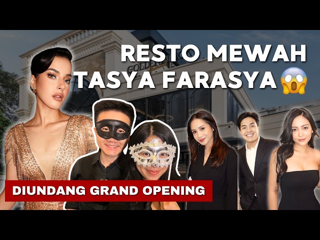 GREBEK RESTORAN TERBARU TASYA FARASYA! - vlog grand opening golden black gourmet - 4K