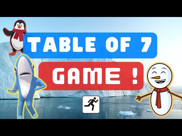 Table of 7 brain break - Math for kids - Winter