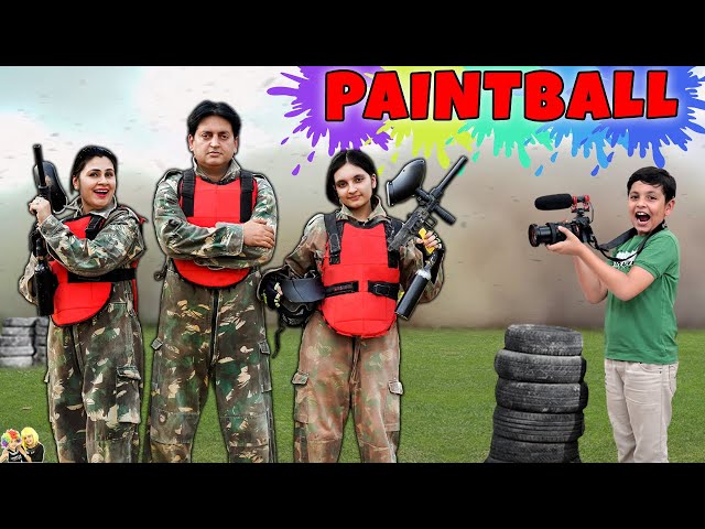 PAINTBALL GAME | Comedy Family Challenge | Aayu and Pihu Show