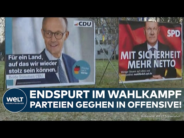 BUNDESTAGSWAHL: Heftiger Wahlkampf! Parteien gehen in Offensive! Vier Themen dominieren