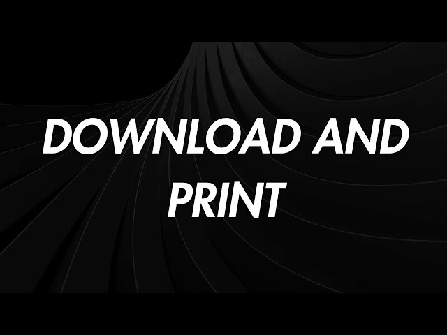 Download and Print - 3D Printing 101