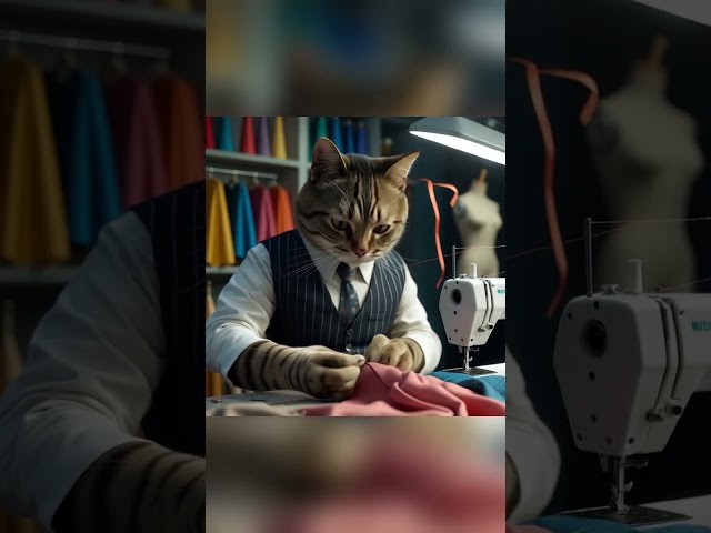 Cats + Yarn = AWESOME! 🧶🐱 #CatTailor #shorts #ytshorts #cat