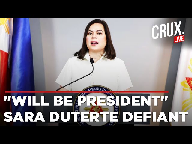 Sara Duterte Live | Philippines Vice President Reacts To Being Impeached On Corruption Charges