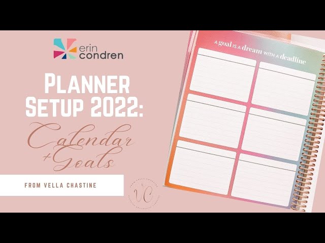 ERIN CONDREN Planner Setup 2022 | Calendar and Goals | Daily Duo + Compact Vertical #ecsquad