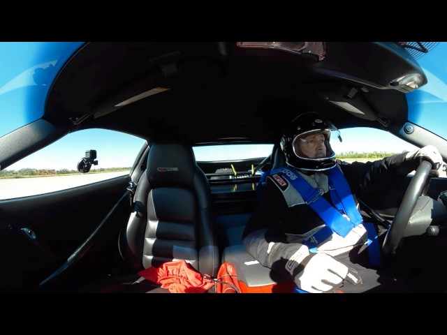 360 View of the GXE All Electric Supercar Standing Mile World Record 190 MPH