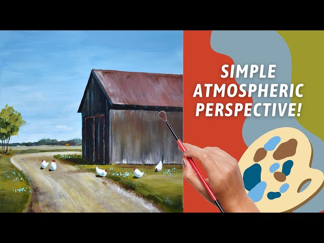 FUN Barn Landscape! Painting Simple Chickens! Working on Simplifying to CREATE Focus! By: Annie Troe