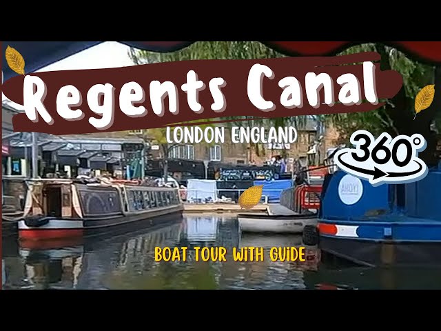 London Regent's Canal via Canal Boat | 360 Video | Pass Through the Lock and Step Back in Time