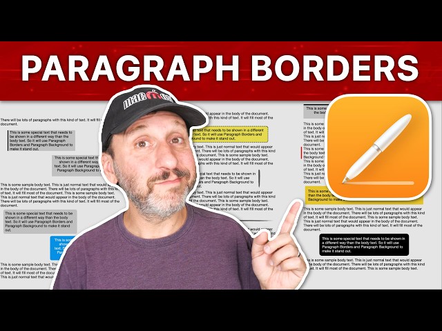 Using Paragraph Borders and Backgrounds in Pages