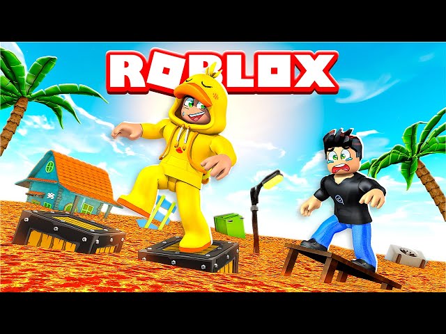 De VLOER Is LAVA Met BESTE VRIEND In ROBLOX!