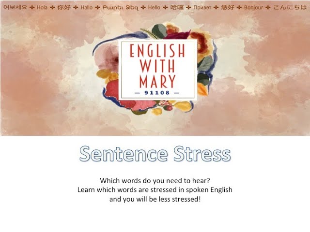 Sentence Stress