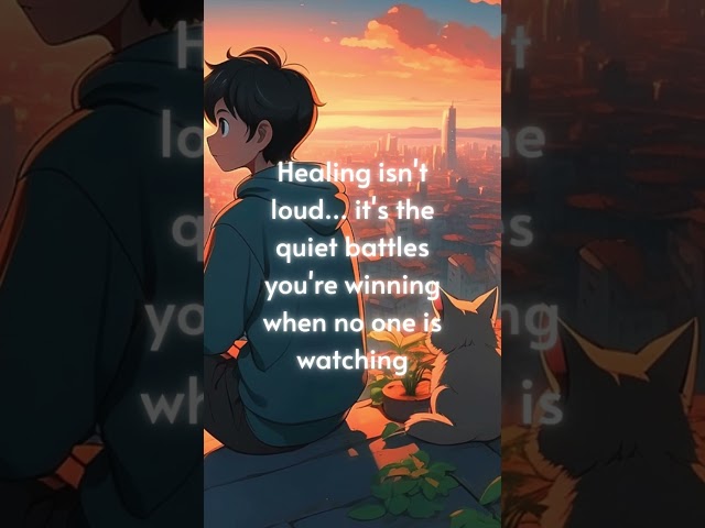 Healing Happens in Silence 🌌💛  Anime Aesthetic Whisper