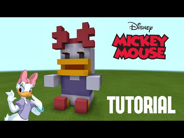 Minecraft: How To Make A Daisy Duck Plush Statue (quick tutorial)