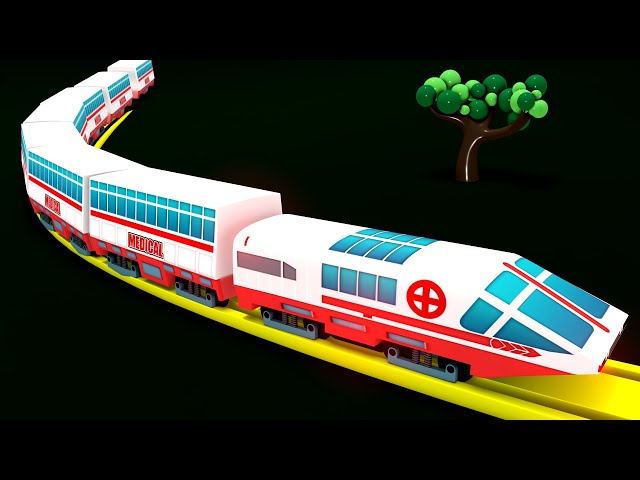 Ambulance Toy - Cartoon Train - Cartoon Kids Videos for Kids Toy Factory Trains