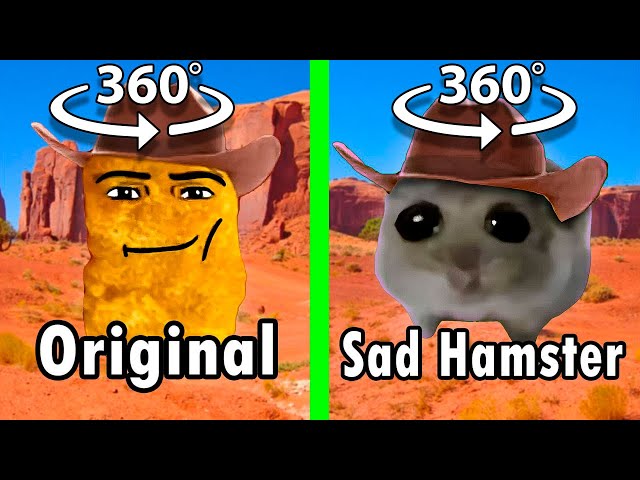 360º VR Gegagedigedagedago Original Vs Sad Hamster / Side by Side Comparison