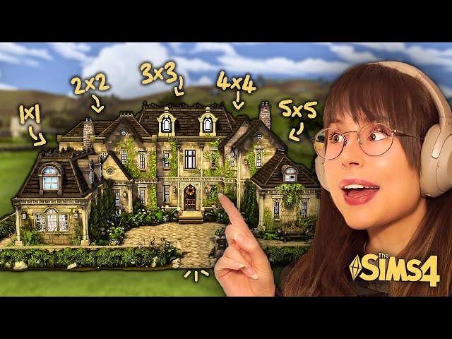 Building a House in The Sims but Each Room gets One Size BIGGER