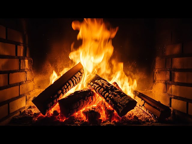 🔥 Cozy Fireplace Ambience – Relaxing Crackling Fire Sounds for Sleep & Focus 🏡✨